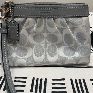 Coach Grey Mini Wristlet